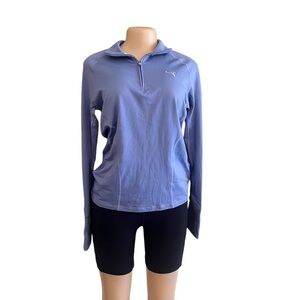 Puma 1/4 Zip Blue Denim Popover